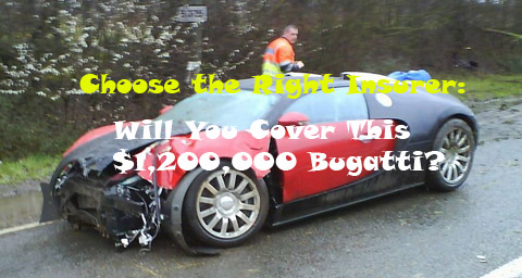 choose the right insurer bugatti car crash