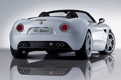 Alfa Romeo 8C Spider back view The V8 Engine is a 47 liter version of the