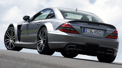 Mercedes-Benz SL 65 AMG Black Series back view. The price for this model is 