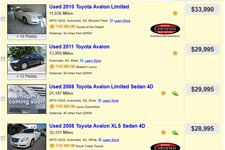 usedcars-used toyota avalon