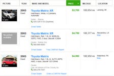 yahoo-used toyota matrix