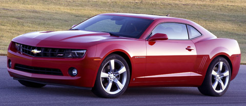 2010 Chevrolet Camaro RS side red view
