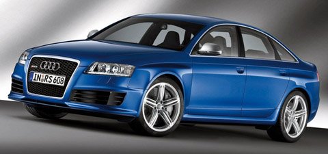 2009 Audi RS6 blue front view