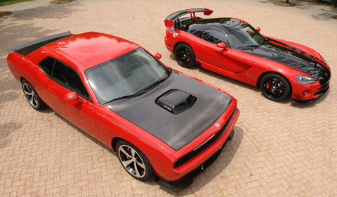 Dodge Challenger SRT10 concept two cars