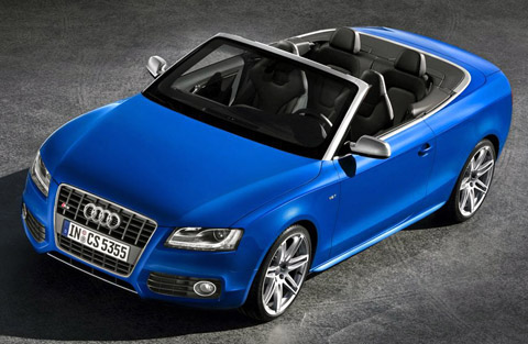 Blue Audi S5 Cabriolet. The standards for this Audi S5