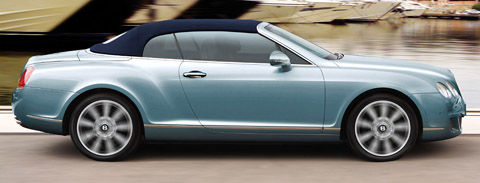 2009 Blue Bentley Continental GTC Speed Side View