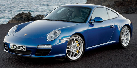 2009 Porsche 911 Carrera S Blue Front View