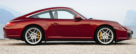 2009 Porsche 911 Targa 4S Red Side View