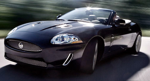 2010 Jaguar XKR black with open roof