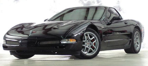 Chevrolet Corvette C5 Z06 black front view