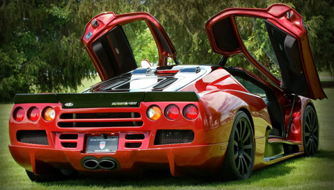 SSC Ultimate Aero red back view