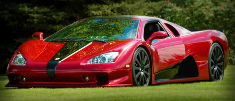 SSC Ultimate Aero red side view