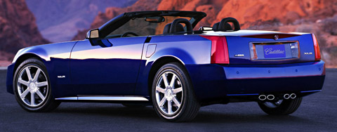 2004 Cadillac XLR blue side view