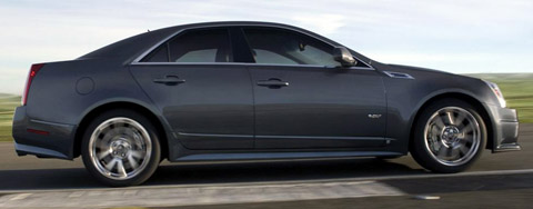 2009 Cadillac CTS-V side view