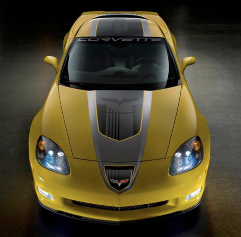 2009 Chevrolet Corvette GT1 Championship Edition front view yellow