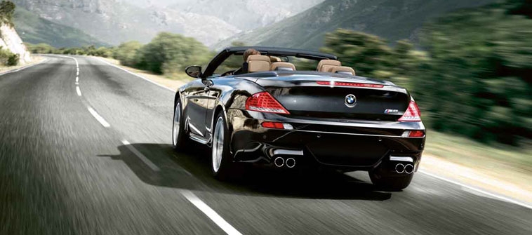 BMW M6 Convertible back view High performance is the hallmark of the BMW M6