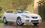 White Toyota Solara SLE Convertible