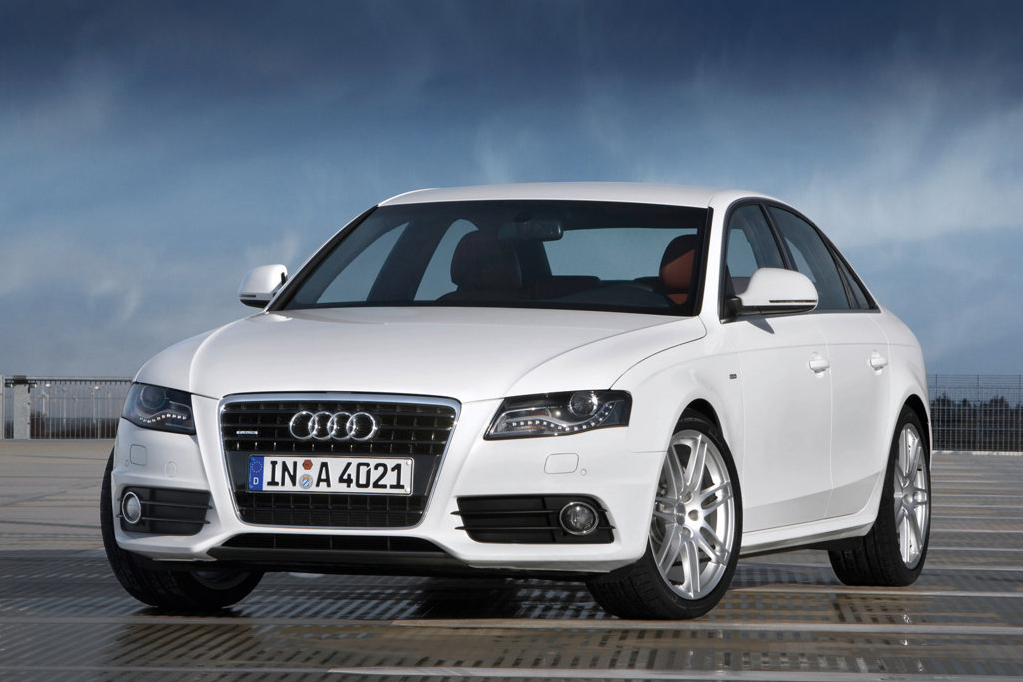 A compact executive car the Audi A4 rolled out of the assembly lines from 