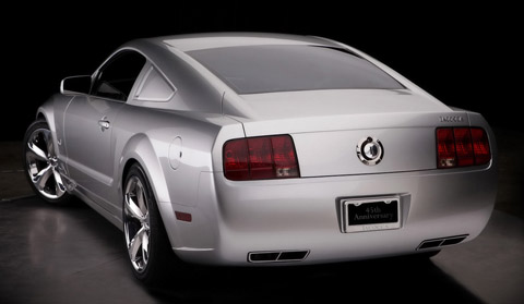 2009 Iacocca Silver 45th Anniversary Ford Mustang back view 480