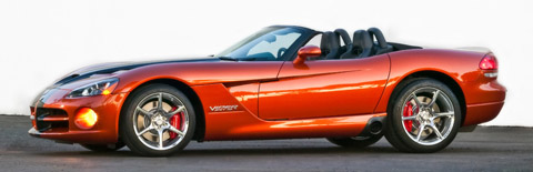 2010 Dodge Viper SRT10 Roadster in Toxic Orange Pearl Coat.