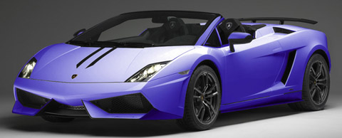 Purple Lamborghini Gallardo LP 570 Spyder