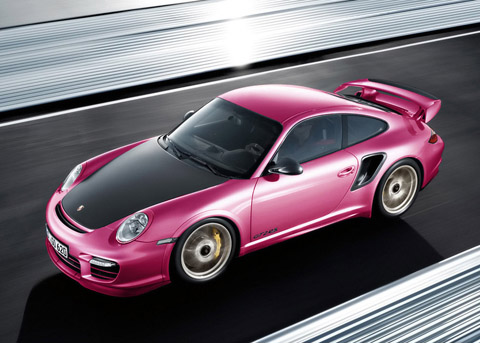 Pink 2011 Porsche 911 GT2 RS
