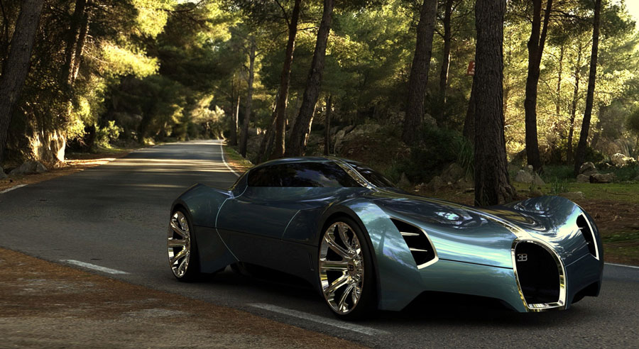 The old Bugatti Aerolithe concept was also the inspiration of the Atlantic